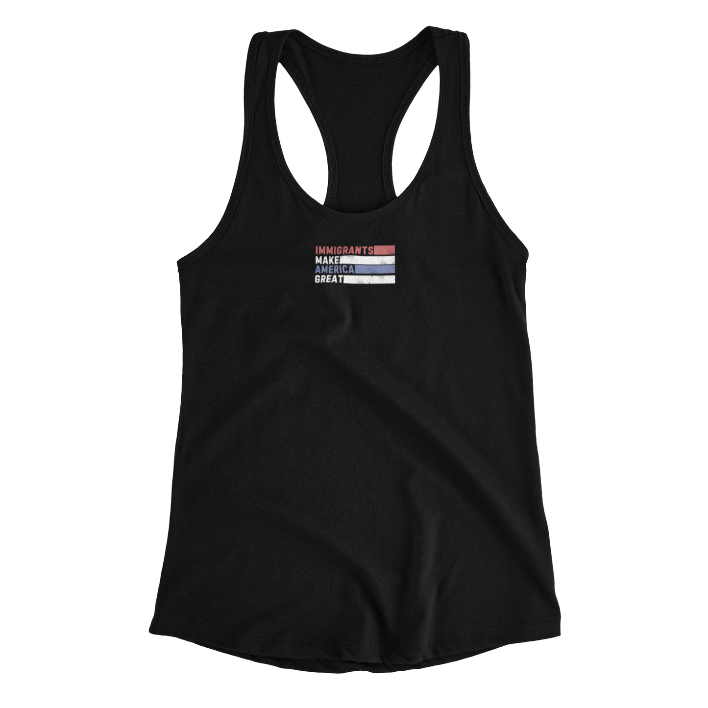 Sporty Racerback Tank - Empowering Message for Active Women, Great for Workouts, Immigration, and Everyday Wear