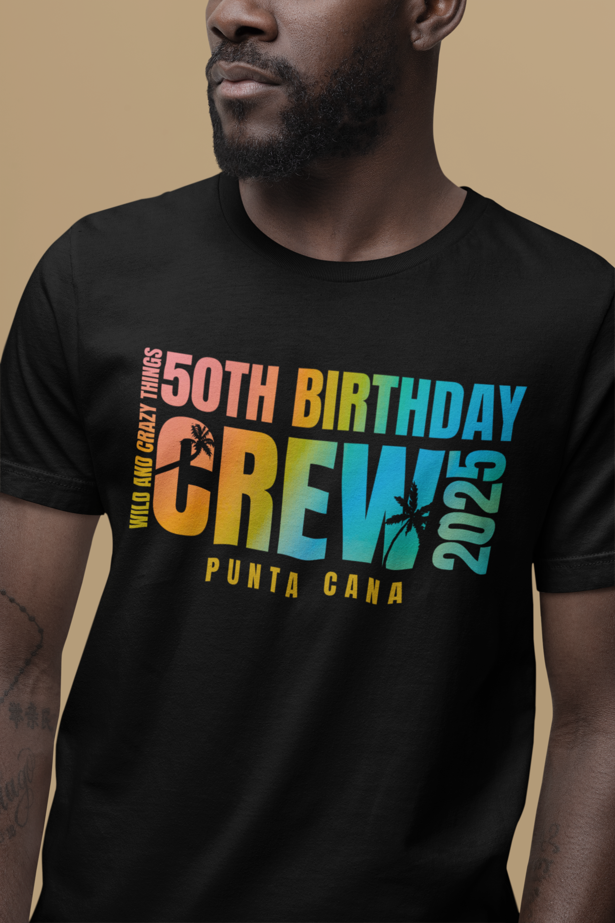 CREW T SHIRT for Veinesha's 50th Birthday Crew, Punta Cana 2025