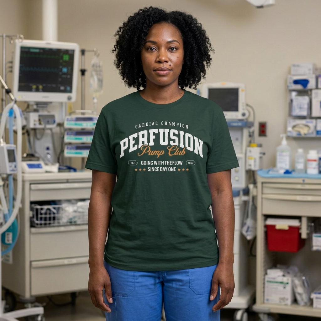 Perfusion Pump Club Tee — Cardiac Champion Medical Shirt