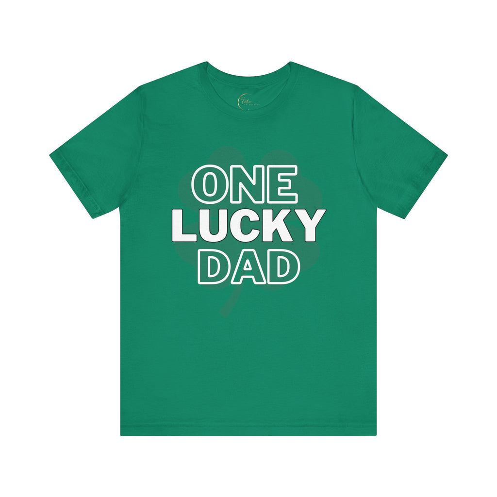One Lucky Dad Green T-Shirt