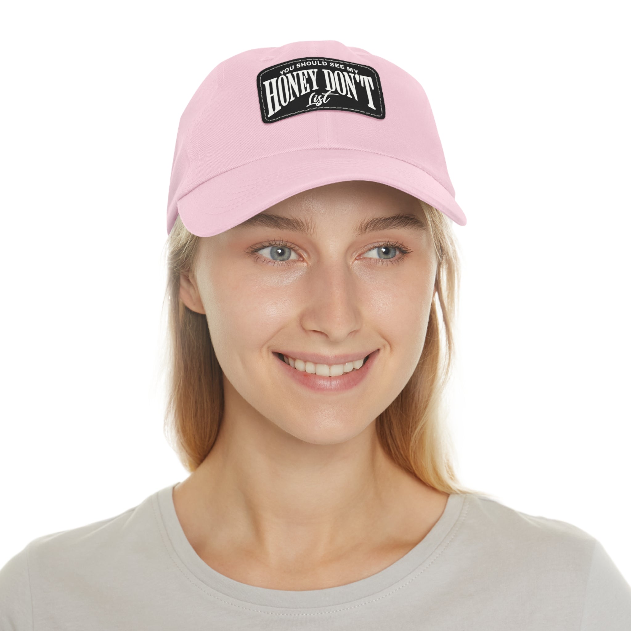Honey Don't List Leather Patch Dad Cap