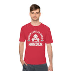 When Life Is Hard Train Harder Tee — Dry Wick Tee