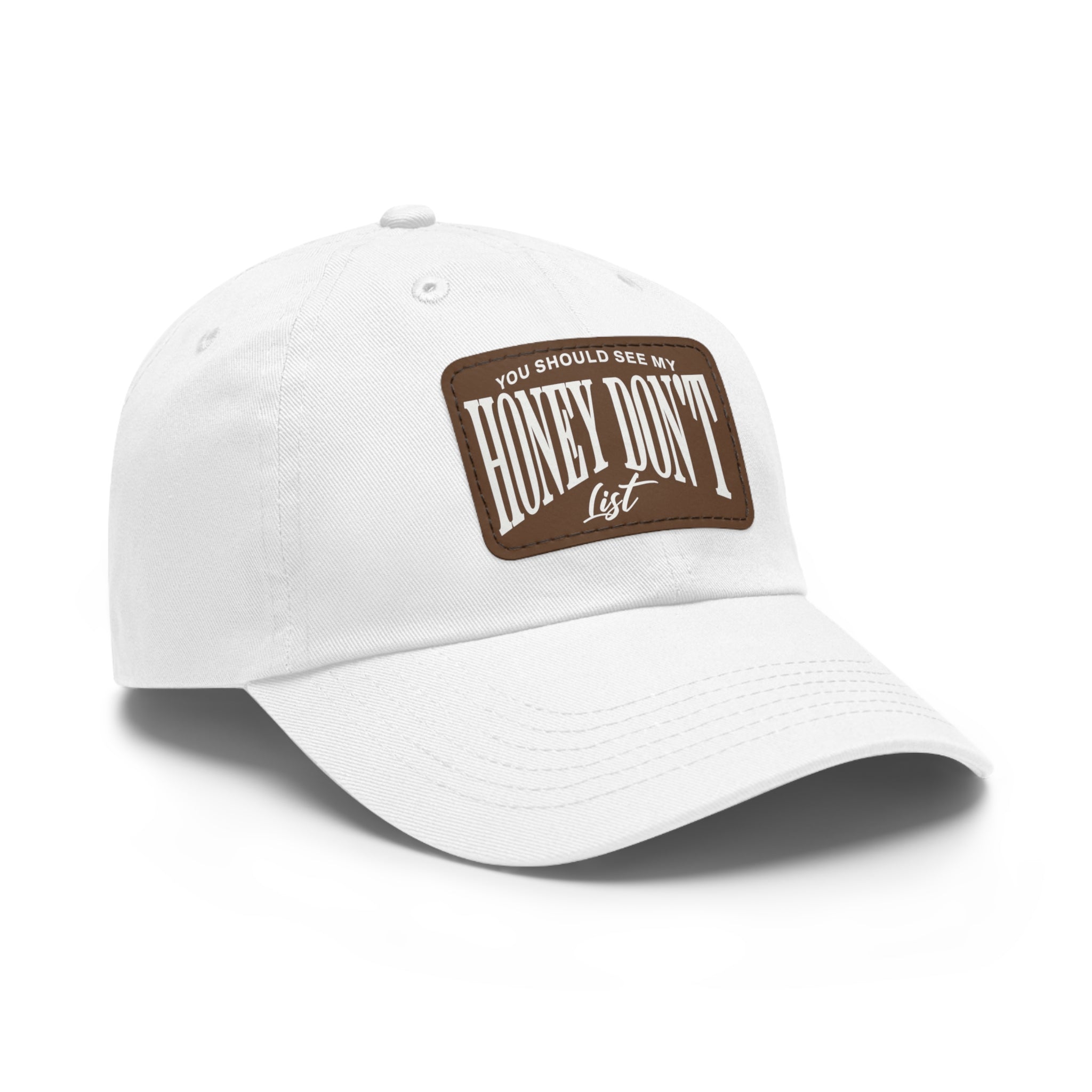 Honey Don't List Leather Patch Dad Cap