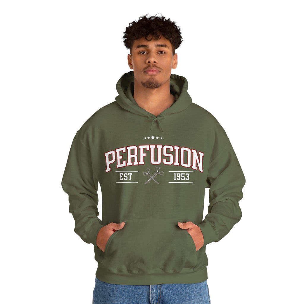 Perfusion Hoodie – Vintage 'Perfusion Est. 1953' Medical Tech Sweatshirt