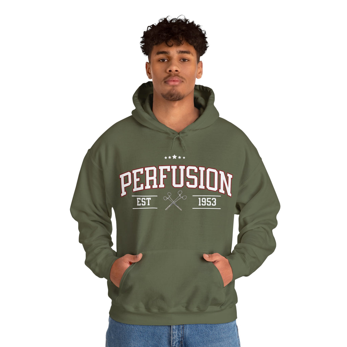 Perfusion Hoodie – Vintage 'Perfusion Est. 1953' Medical Tech Sweatshirt