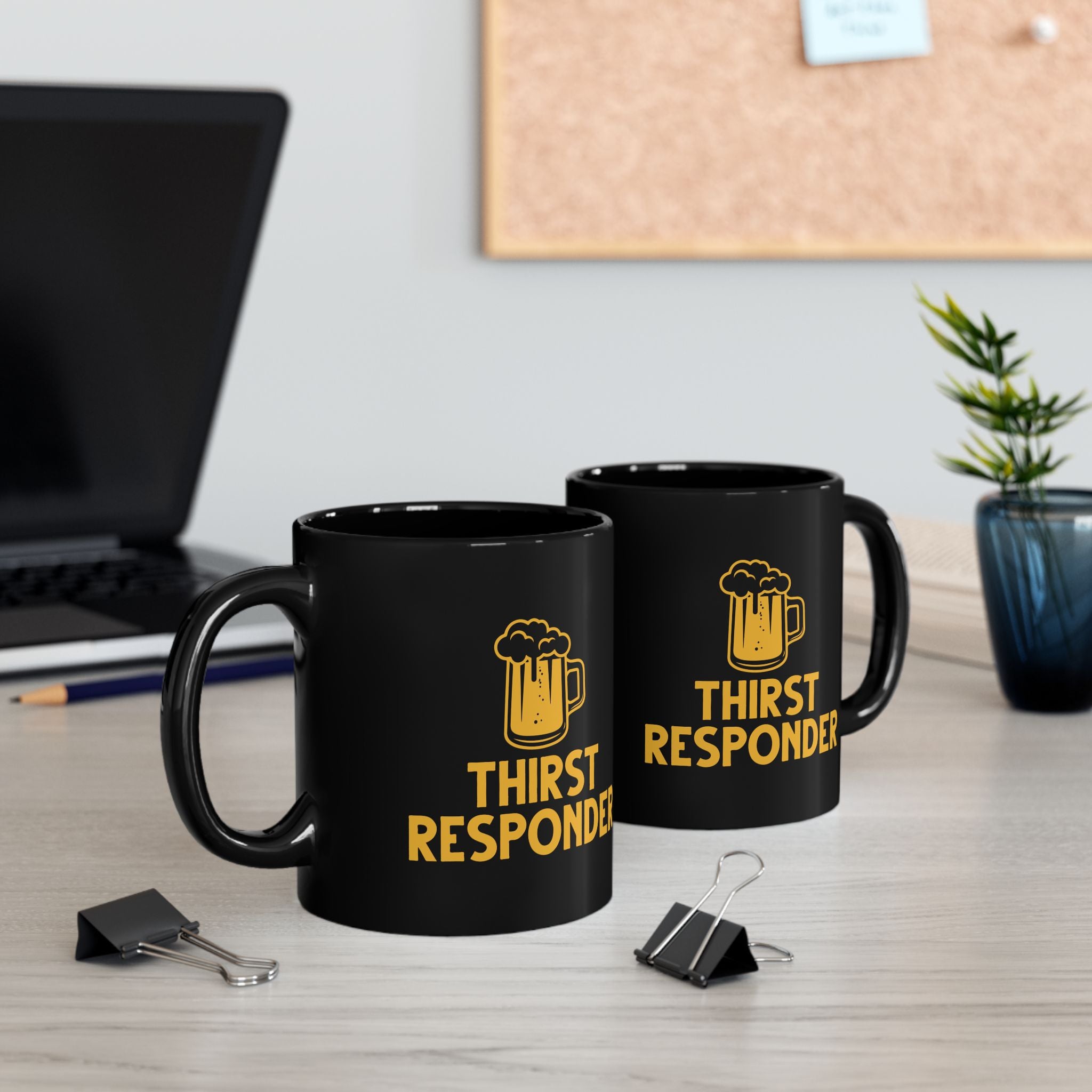 Thirst Responder Black Mug