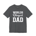 Funny Dad T-Shirt - World's Okayest Dad Unisex Jersey Short Sleeve Tee