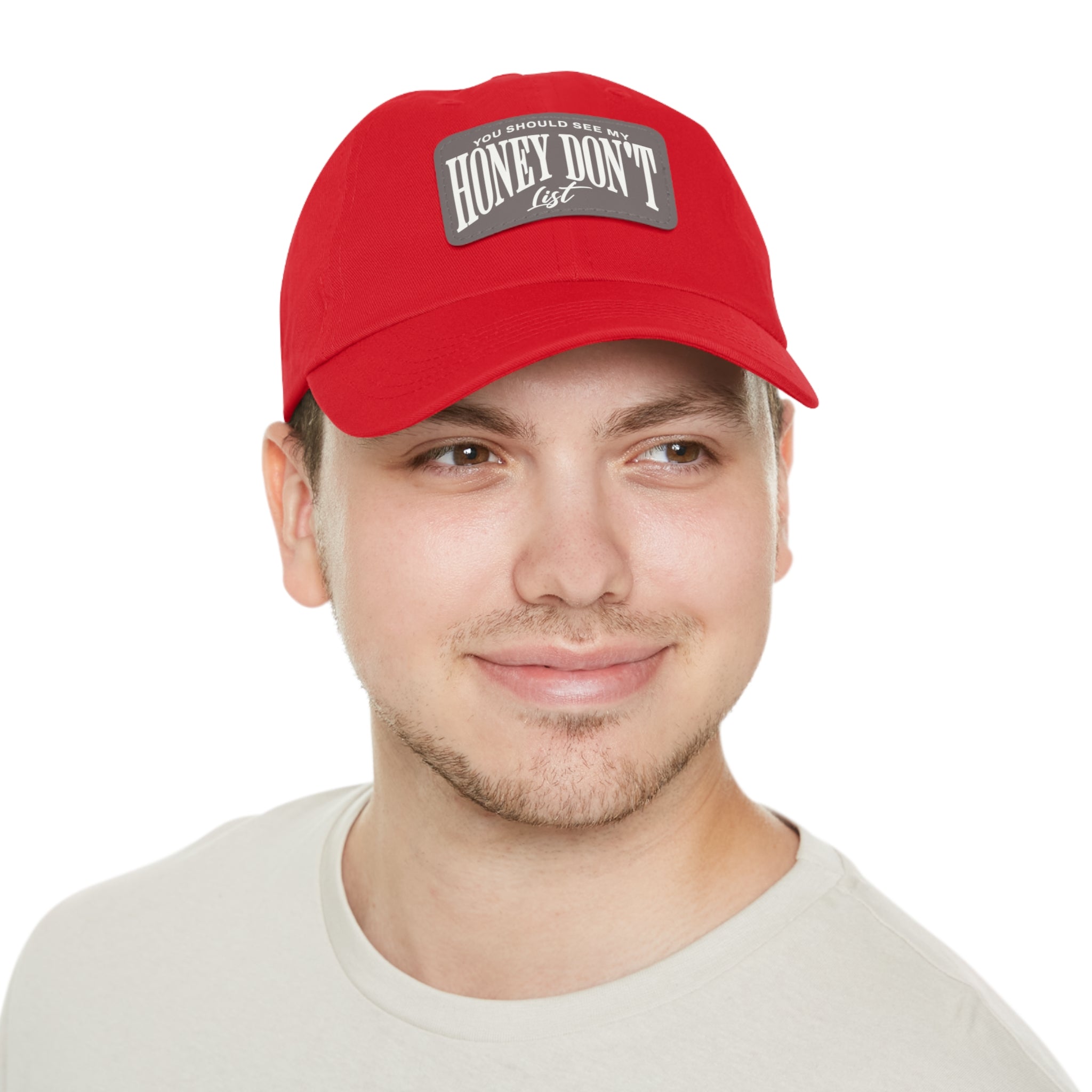 Honey Don't List Leather Patch Dad Cap