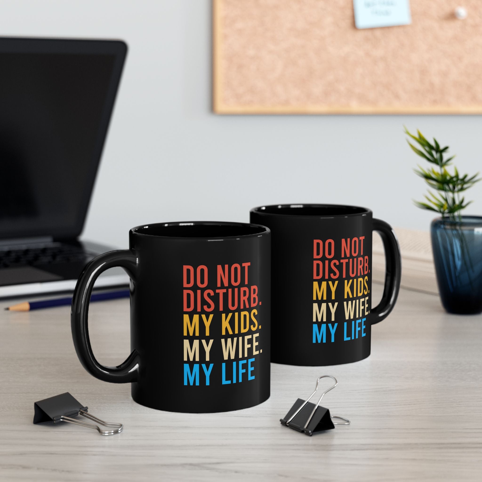 Do Not Disturb Black Mug
