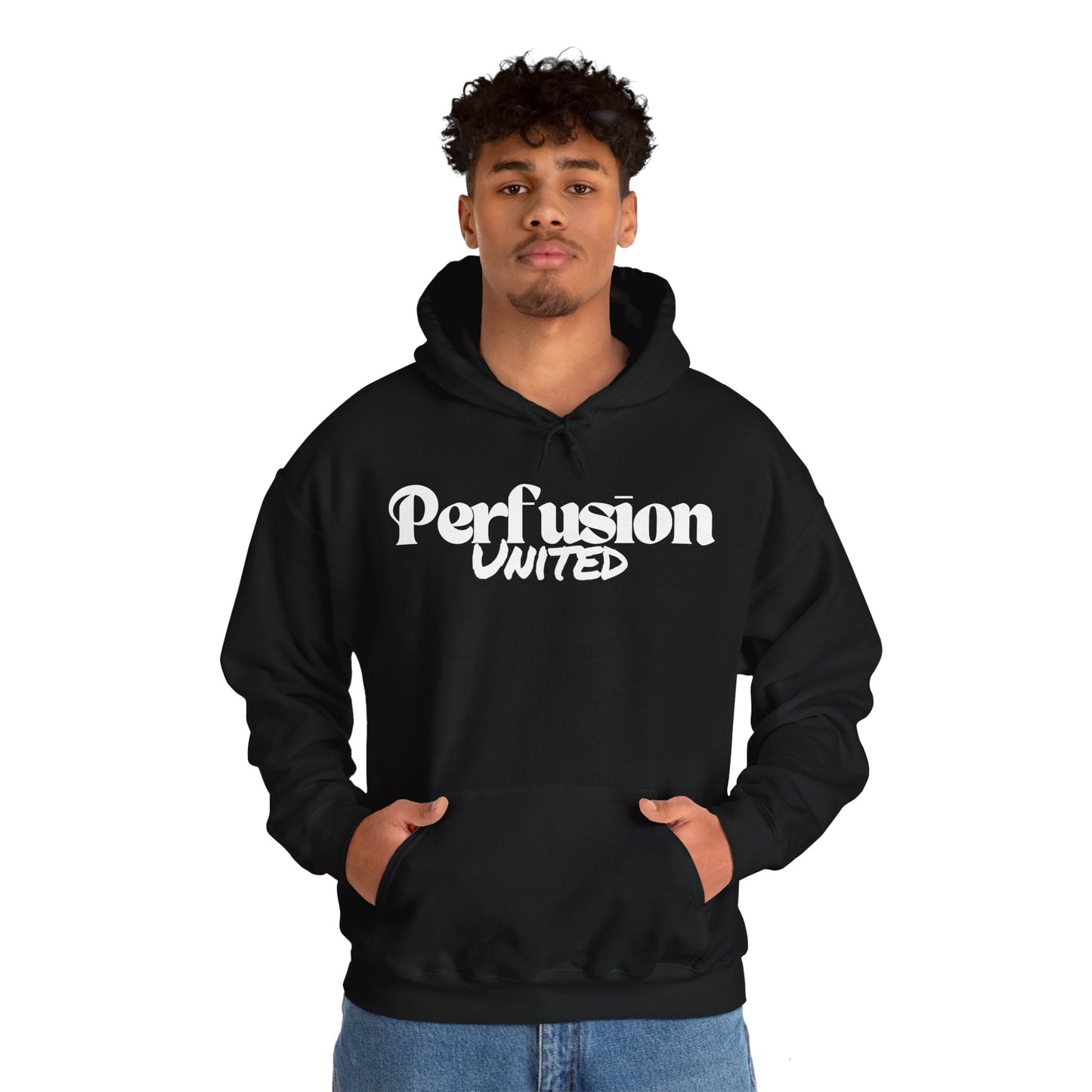 Perfusion United Hoodie White Letters