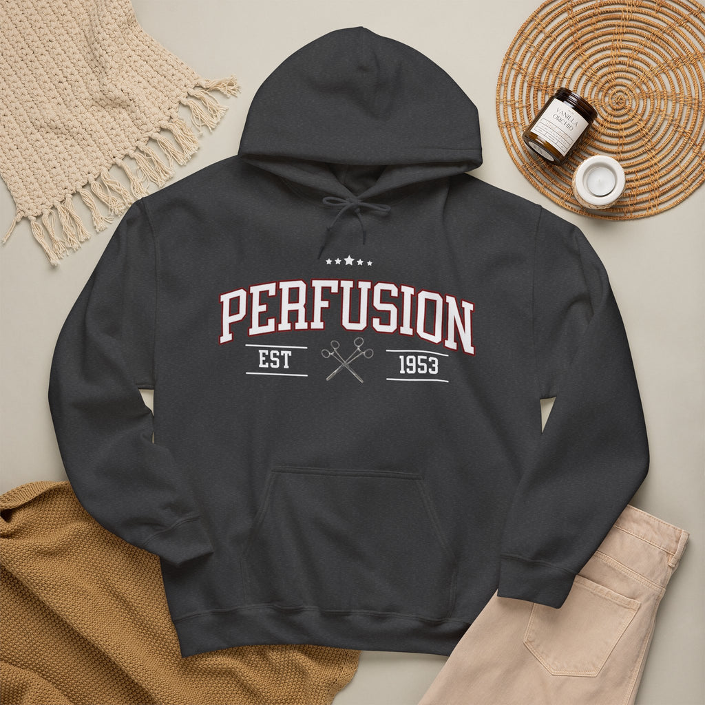 Perfusion Hoodie – Vintage 'Perfusion Est. 1953' Medical Tech Sweatshirt