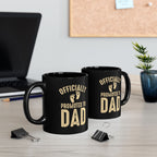 Officially Promoted to Dad Black Coffee Mug