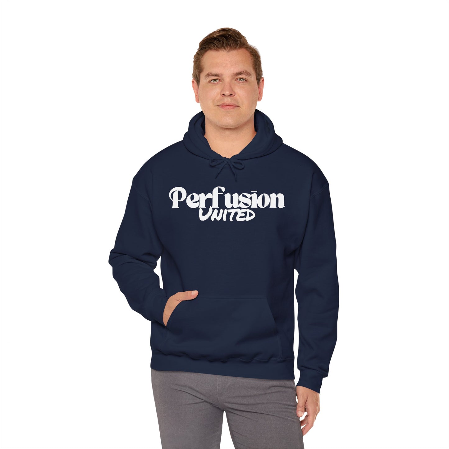 Perfusion United Hoodie White Letters