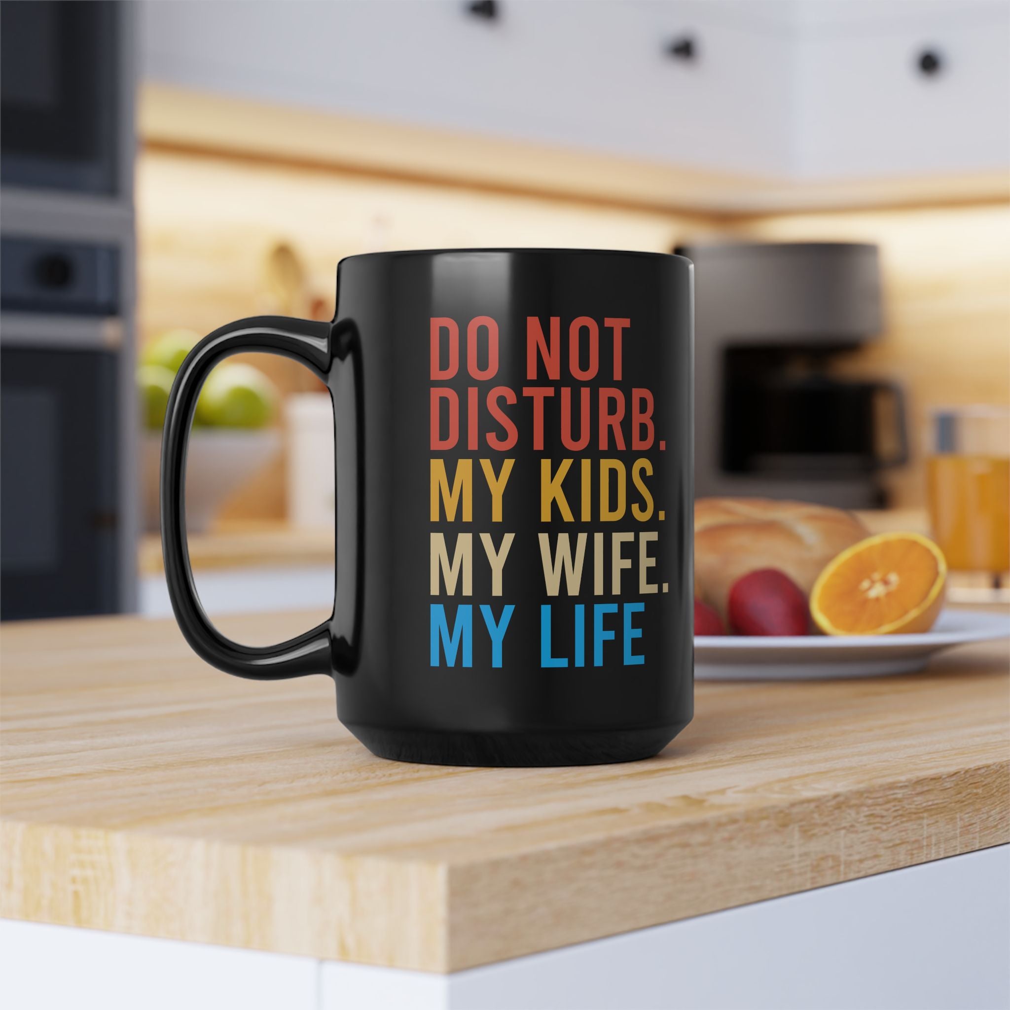 Do Not Disturb Black Mug