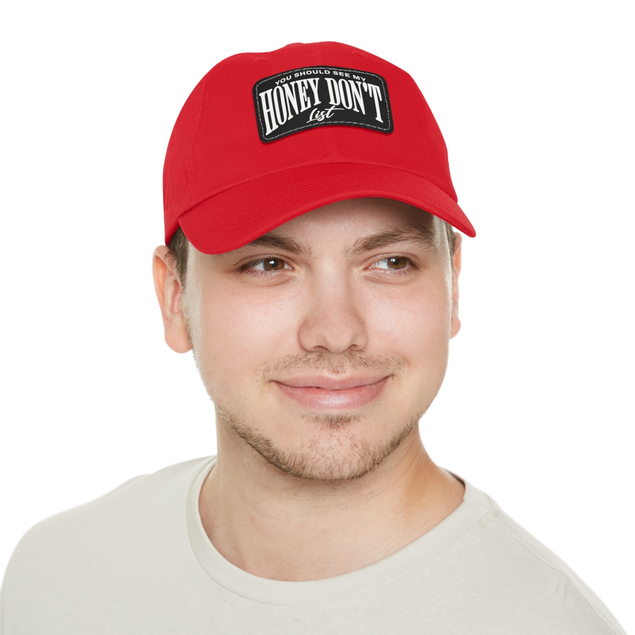 Honey Don't List Leather Patch Dad Cap