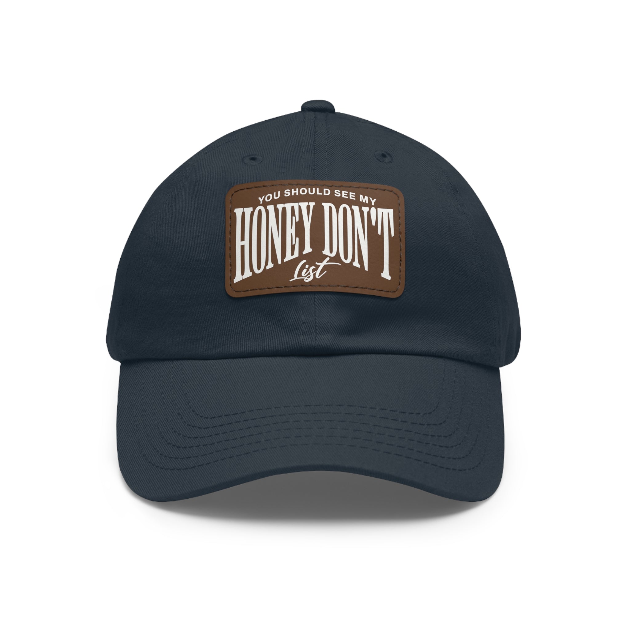 Honey Don't List Leather Patch Dad Cap