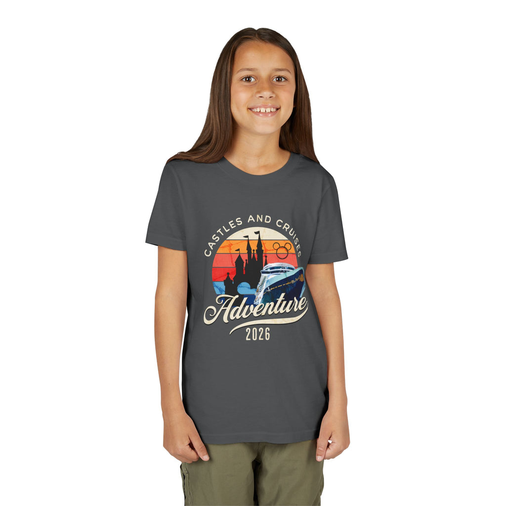 Youth Tee — 'Castles and Cruises Adventure 2026' Vacation Graphic Shirt Custom Order for Cecelia