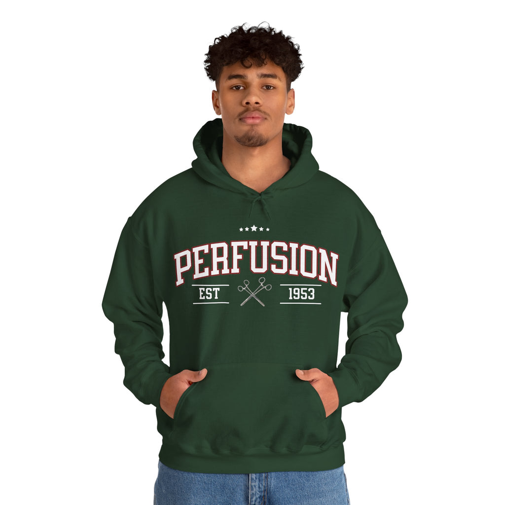 Perfusion Hoodie – Vintage 'Perfusion Est. 1953' Medical Tech Sweatshirt