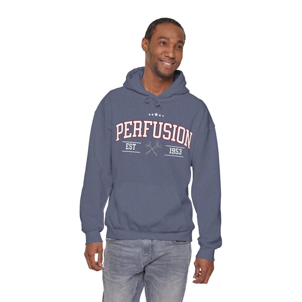 Perfusion Hoodie – Vintage 'Perfusion Est. 1953' Medical Tech Sweatshirt