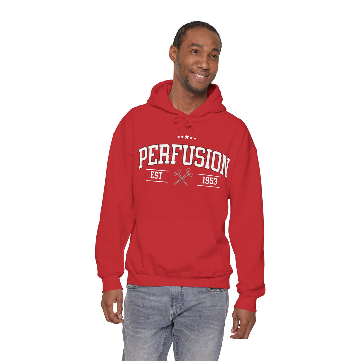 Perfusion Hoodie – Vintage 'Perfusion Est. 1953' Medical Tech Sweatshirt