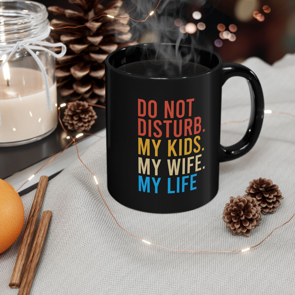 Do Not Disturb Black Mug