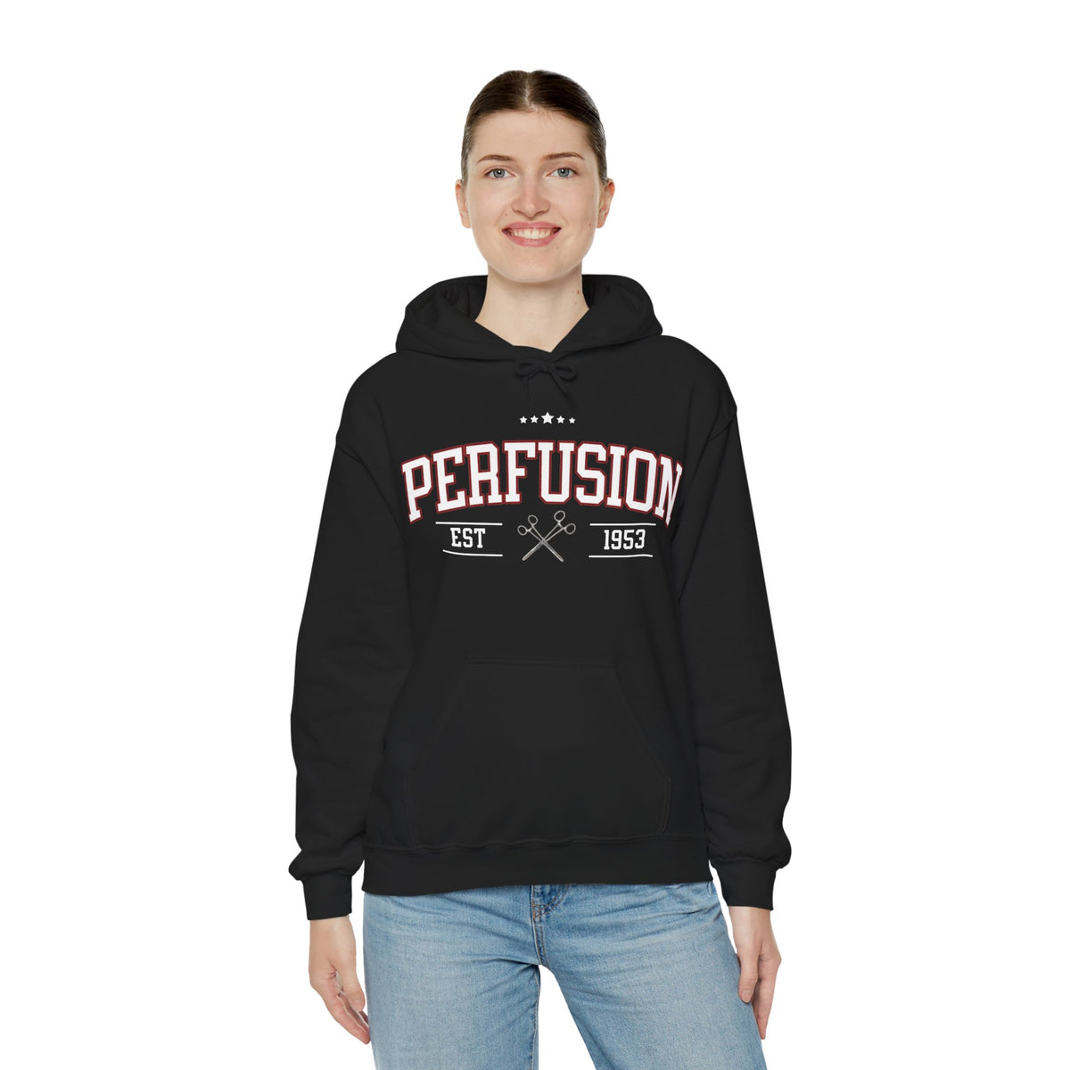 Perfusion Hoodie – Vintage 'Perfusion Est. 1953' Medical Tech Sweatshirt